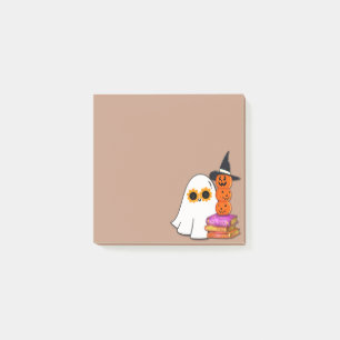 Bloco De Notas Fantasma Bonita do Halloween - Óculos de sol, abób