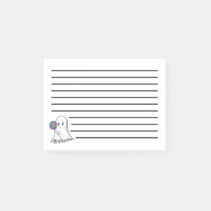 Bloco De Notas Fantasma Bonito com Notas Postadas do Lolipop