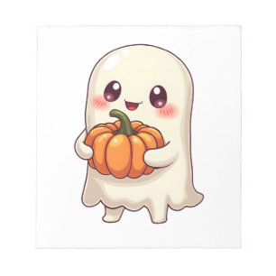 Bloco De Notas Fantasma Fofo com Abóbora � Halloween Divertido