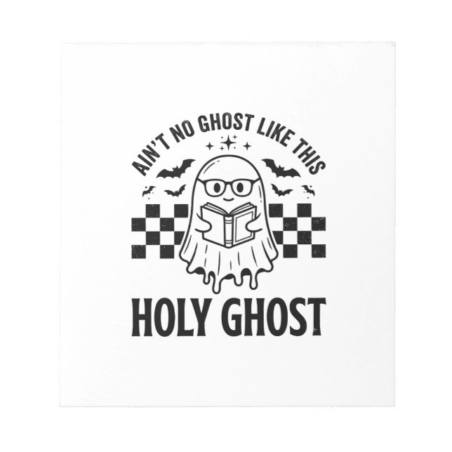 Bloco De Notas Fantasmas do Halloween Espírito Santo Engraçado Vi (Frente)