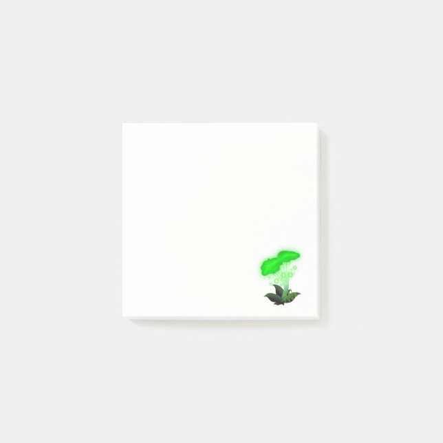 Bloco De Notas Fantasy Chanterelle Glossudo Cogumelo Verde (Frente)