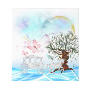 Bloco De Notas Fantasy Crystal Horse Carruagem