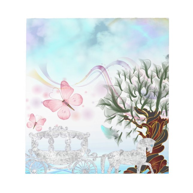 Bloco De Notas Fantasy Crystal Horse Carruagem (Frente)