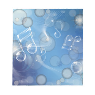 Bloco De Notas Fantasy Glass Music Notes