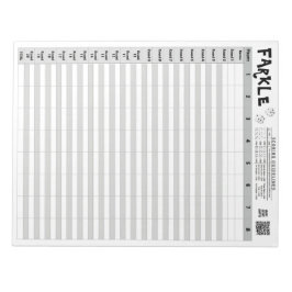 Bloco De Notas Farkle Grandes Planilhas com Regras Facilmente Ras