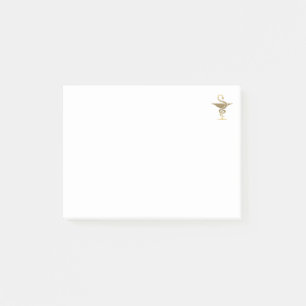 Bloco De Notas Farmacêutico - Símbolo Dourado de Hygeia