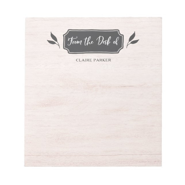 Bloco De Notas Farmhouse | Da secretária de (Frente)