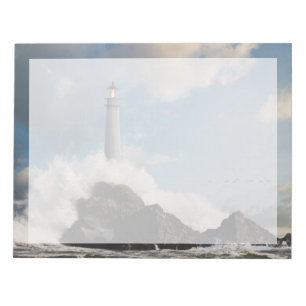 Bloco De Notas Faróis Farol Com Ondas De Cruzamento