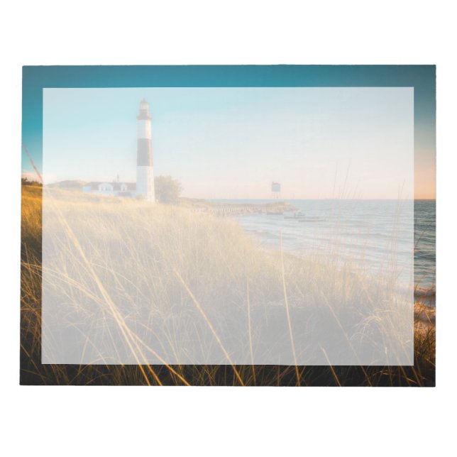 Bloco De Notas Faróis | Farol Grande Sable Ludington, MI (Frente)
