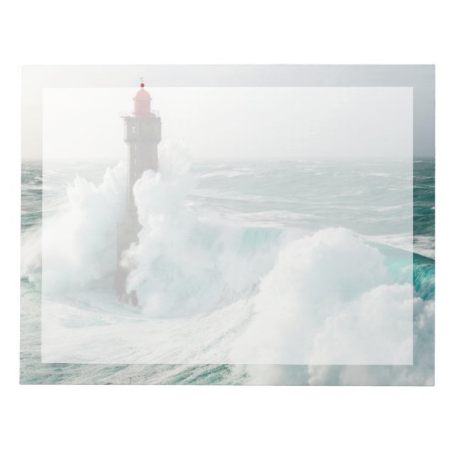 Bloco De Notas Faróis | Jument Lighthouse Ouessant França (Frente)