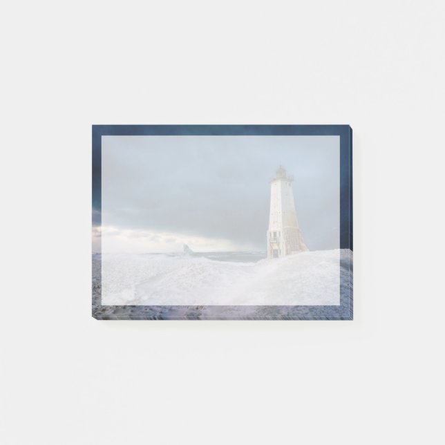 Bloco De Notas Faróis | Lago Frankfort Lighthouse Michigan (Frente)