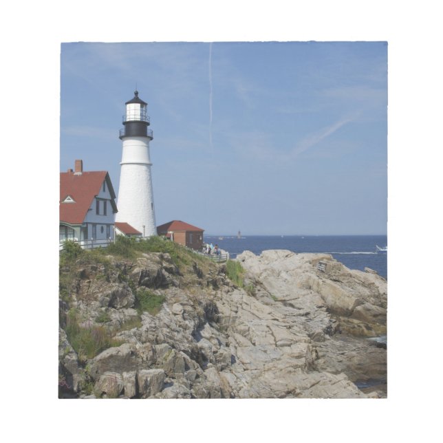 Bloco De Notas Farol de Portland Head, Cape Elizabeth,Maine, (Frente)