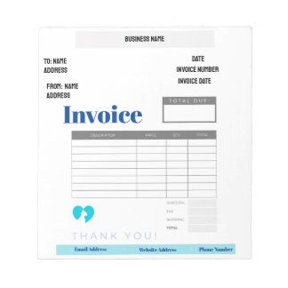 Bloco De Notas Fatura