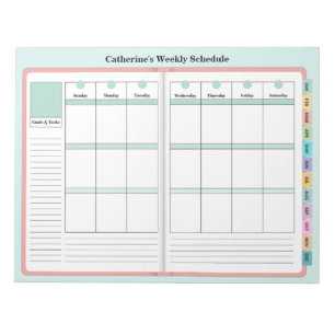 Bloco De Notas Faux Planner - O Faux Planner (Planeamento Semanal