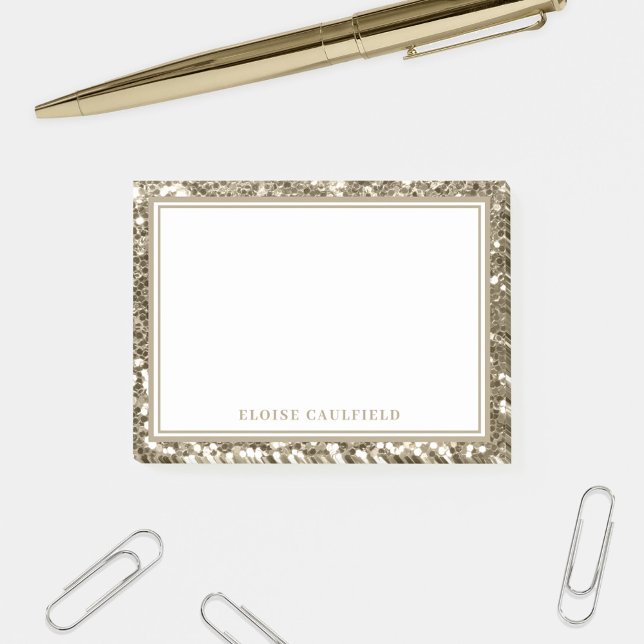 Bloco De Notas Favor de Nome de Bridesmaid Dourado Antiquado (Criador carregado)