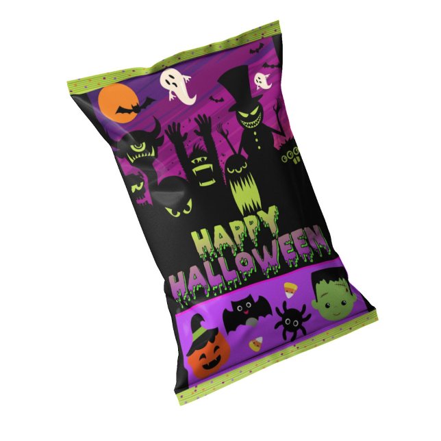 Bloco De Notas Favoritos para festas de Wrappers Chip Bag Felizes (Halloween Party Favors Chip Bag Wrapper)