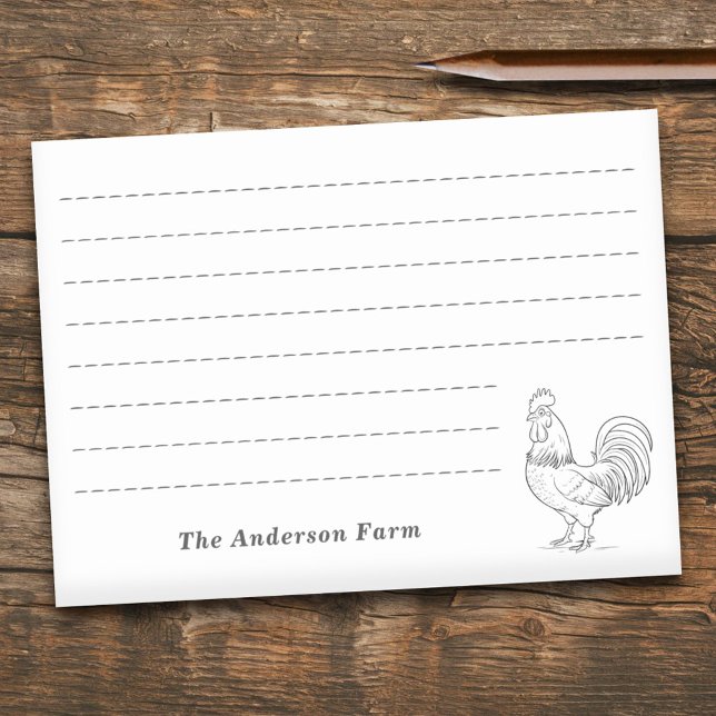 Bloco De Notas Fazenda (Farm Rooster Post-it Notes)
