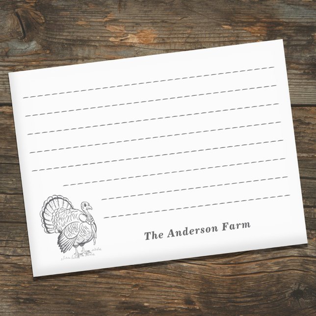 Bloco De Notas Fazenda Turquia (Farm Turkey Post-it Notes)