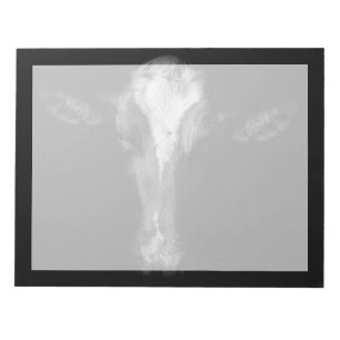 Bloco De Notas Fazendas   Foto Da Cabeça De Vaca B&W