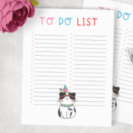 Bloco De Notas Fazer Lista Tribal Cat