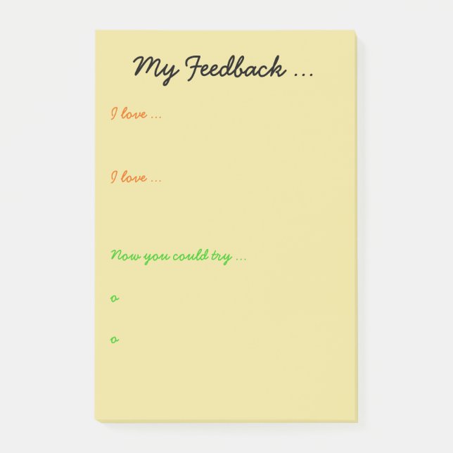 Bloco De Notas Feedback do professor ou do estudante (Frente)