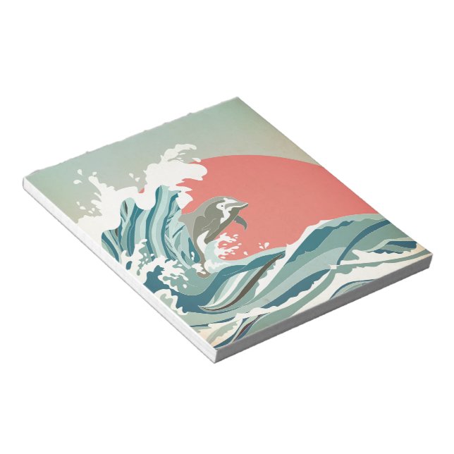 Bloco De Notas Felicidade dos golfinhos (Inclinado)