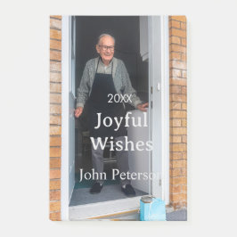 Bloco De Notas Felicidades adicionam nome foto homem feriado ano 