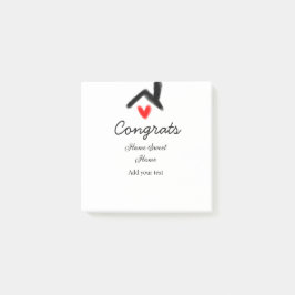 Bloco De Notas Felicita o novo proprietário imobiliário a inaugur