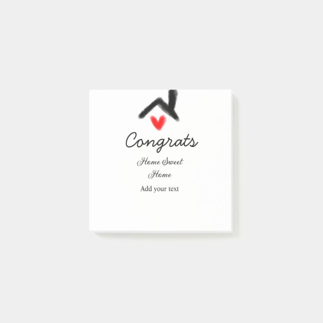 Bloco De Notas Felicita o novo proprietário imobiliário a inaugur (Frente)