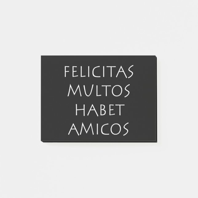 Bloco De Notas Felicitas multos habet amicos (Frente)
