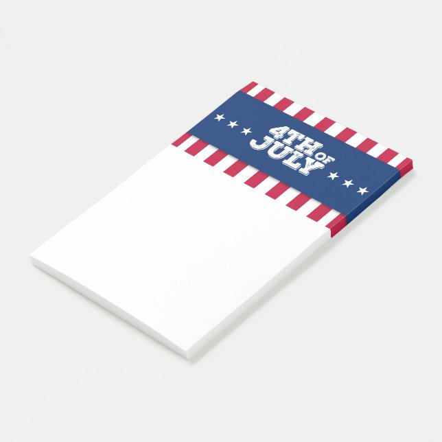 Bloco De Notas Feliz 4 de julho (Inclinado)