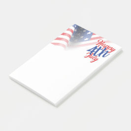 Bloco De Notas Feliz 4 de julho Bandeira Americana