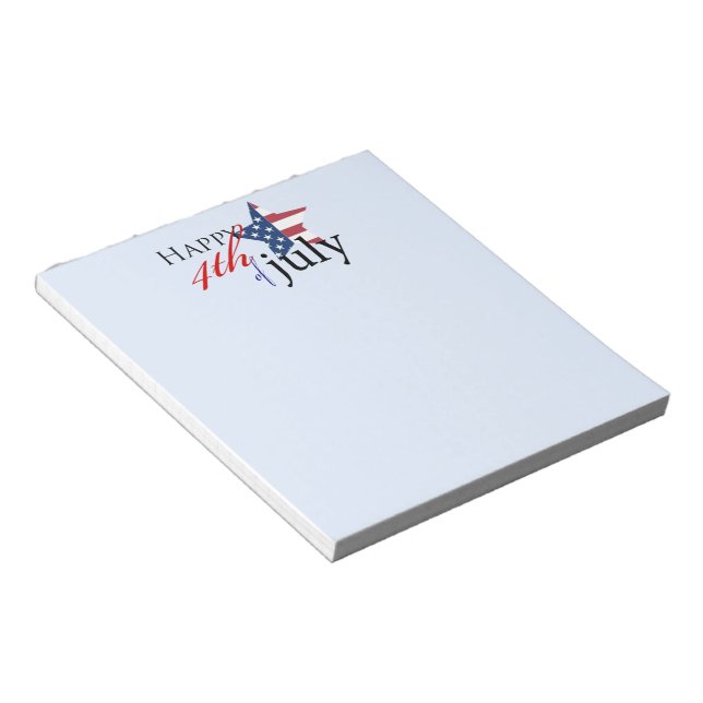Bloco De Notas Feliz 4 de julho de 1 (Inclinado)