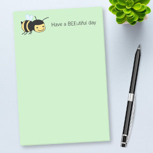 Bloco De Notas Feliz abelha abelha útil (bela) Dia verde
