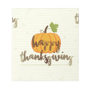 Bloco De Notas Feliz abóbora de Ação de Graças