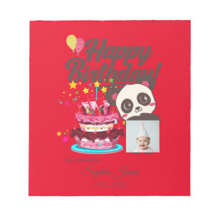 Bloco De Notas Feliz Aniversário, Meu Bebê - Foto Personalizada/