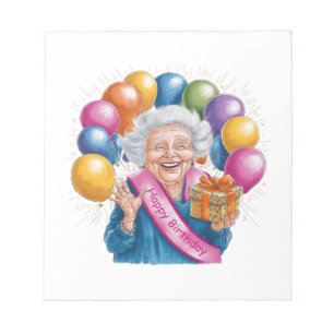 Bloco De Notas Feliz Aniversário Nana Divertida