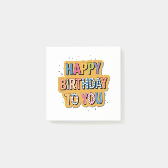 Bloco De Notas Feliz Aniversário Padronizado (Frente)