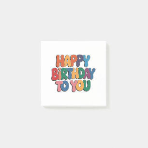 Bloco De Notas Feliz Aniversário Retrô