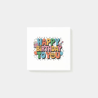 Bloco De Notas Feliz Aniversário Sorridente