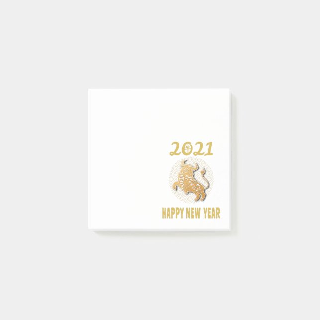 Bloco De Notas Feliz Ano Novo Chinês 2021 (Frente)