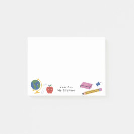 Bloco De Notas Feliz Aprovisionamento Escolar Nota Do Professor