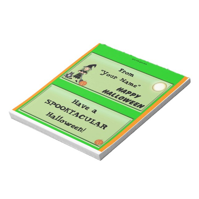 Bloco De Notas Feliz Bar do Halloween Candy Wrapper Party Favor (Invertido)