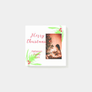 Bloco De Notas Feliz Brilho Natal adicione o nome da família de b