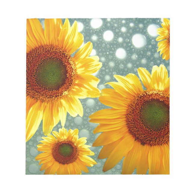 Bloco De Notas Feliz Bubble Sunflower (Frente)
