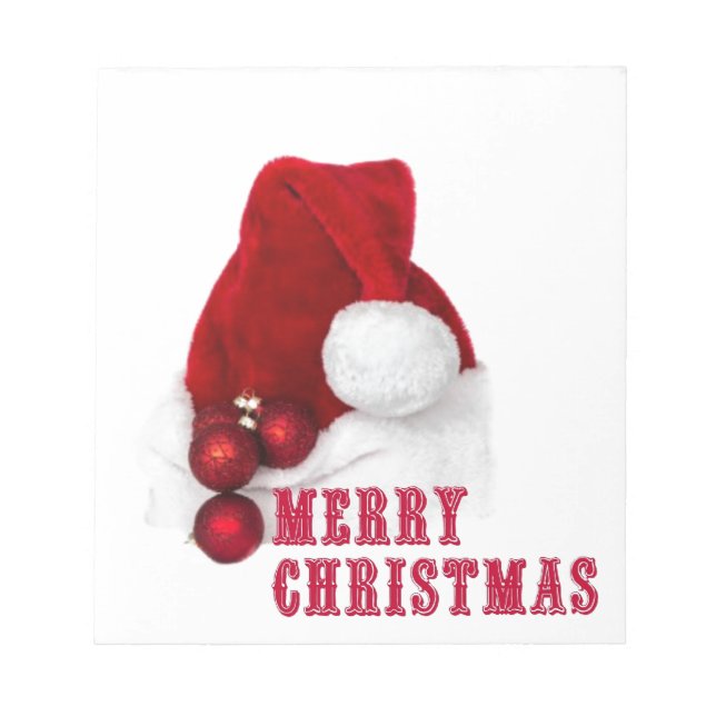 Bloco De Notas Feliz Chapéu de Natal (Frente)