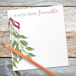 Bloco De Notas Feliz de Feriado Botânico Elegante de Natal Person