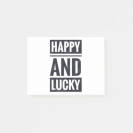 Bloco De Notas Feliz e sortudo