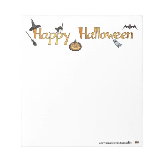 Bloco De Notas Feliz Halloween (Frente)