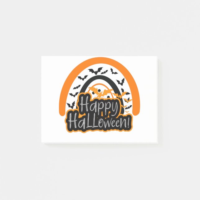 Bloco De Notas Feliz Halloween Cute Ghost Boo (Frente)